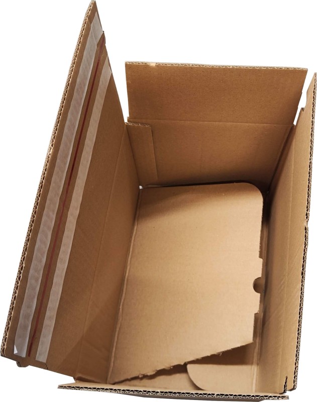 Karton e-commerce o wymiarach 295x197x200mm wykonane z szarej pięciowarstwowej tektury falistej (fala EB, gramatura 686 g/m²). Posiada automatyczne dno, na górnej klapie są dwa paski klejowe i zrywkę. W lewym dolnym rogu jest nadruk symbolu PAP20.