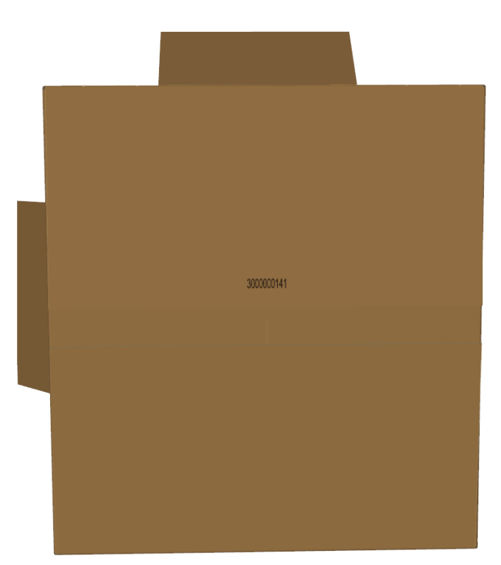 Wytrzymały karton klapowy FEFCO 200 o wymiarach 1250x1150x823 mm, wykonany z 5-warstwowej tektury falistej typu BC (gramatura 770 g/m²) w naturalnym szarym kolorze. Posiada dwa perforowane okienka inspekcyjne.