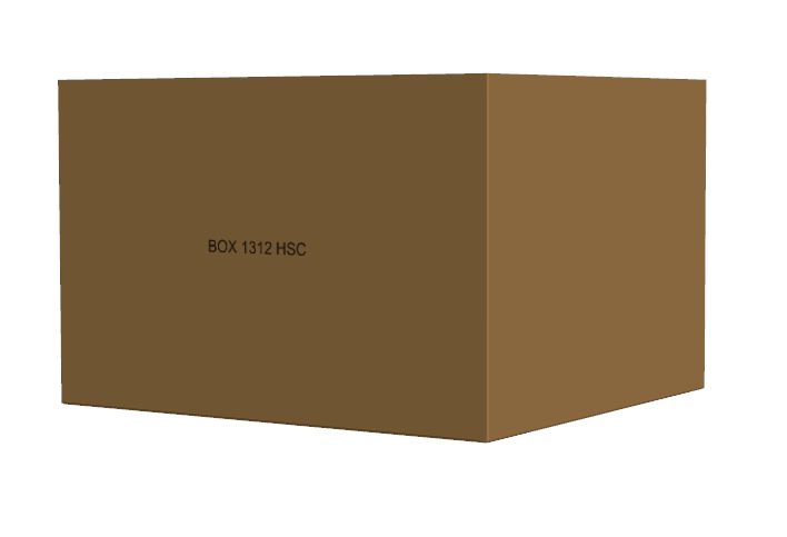 Wytrzymały karton klapowy FEFCO 200 o wymiarach 1250x1150x823 mm, wykonany z 5-warstwowej tektury falistej typu BC (gramatura 770 g/m²) w naturalnym szarym kolorze. Posiada dwa perforowane okienka inspekcyjne.