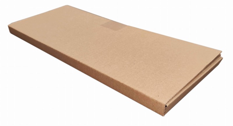 Tekturowa owijka o wymiarach 400x160x15 mm, wykonana z 3-warstwowej tektury falistej typu B o gramaturze 360 g/m². Opakowanie fasonowe typu rollbox (standard F401) łatwe do złożenia i zapewnia solidną ochronę przesyłek.