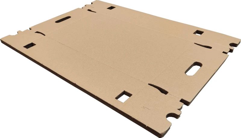 Solidna, 3-warstwowa tacka tekturowa o wymiarach 535x300x130 mm, wykonana z trwałej szaro-szarej tektury (gramatura 455 g/m²). Estetyczne i wielofunkcyjne opakowanie.