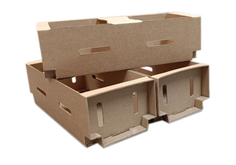 Estetyczny i trwały koszyczek tekturowy 270x112x80 mm do pakowania świeżych owoców, takich jak maliny, borówki czy truskawki. Wykonany z 3-warstwowej tektury z pokryciem kraftowym – lekki, ekologiczny i wygodny w przenoszeniu.