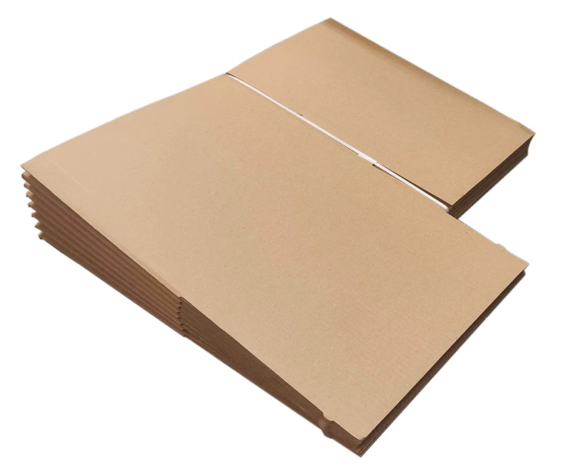 Karton z automatycznym dnem i paskami klejowymi 350x260x300 mm, szary, fasonowy FEFCO 701M – idealny do paczkomatów i sklepów internetowych.