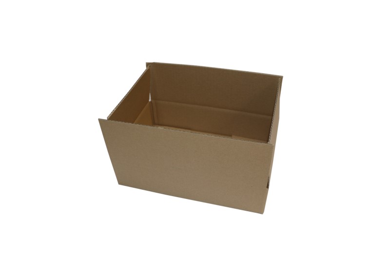 Szary karton klapowy o wymiarach 300x200x70 mm, wykonany z 3-warstwowej tektury falistej (fala B) o gramaturze 355 g/m². Konstrukcja F201 ułatwia szybkie składanie i pakowanie, zapewniając jednocześnie skuteczną ochronę produktów podczas transportu.