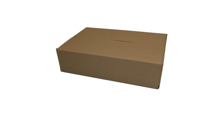 Szary karton klapowy o wymiarach 300x200x70 mm, wykonany z 3-warstwowej tektury falistej (fala B) o gramaturze 355 g/m². Konstrukcja F201 ułatwia szybkie składanie i pakowanie, zapewniając jednocześnie skuteczną ochronę produktów podczas transportu.