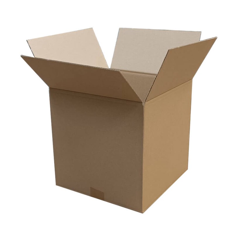 Szary karton klapowy o wymiarach zewnętrznych 306x306x309 mm, wykonany z 3-warstwowej tektury falistej (fala B) o gramaturze 380 g/m². Konstrukcja F201 umożliwia łatwe składanie, a trwała tektura zapewnia skuteczną ochronę zawartości.