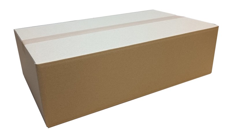 Szary karton klapowy o wymiarach 640x380x190 mm, wykonany z 3-warstwowej tektury (fala B) o gramaturze 410 g/m². Duża pojemność pozwala na pakowanie różnych produktów, a prosty system składania umożliwia szybkie przygotowanie przesyłki.