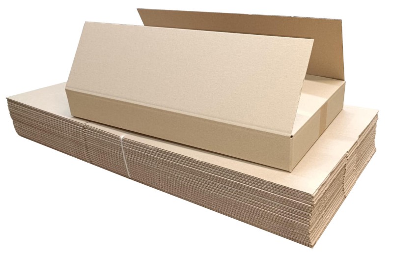 Szary karton klapowy o wymiarach 640x380x80mm, wykonany z 3-warstwowej tektury (fala B) o gramaturze 410 g/m².