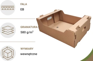 Tacka 5-warstwowa szara 800 szt. 367x287x130 mm 580g/m2