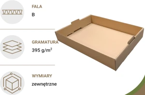 Tacka szara 420x306x65 mm 1160 szt. 395g/m2
